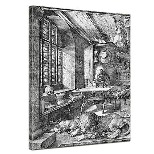 Produktbild: Bilderdepot24 Bild auf Leinwand | Albrecht Dürer Der heilige Hieronymus im Gehäus in 30x40 cm als Wandbild | Wand-deko Dekoration Wohnung alte Meister | 180735-30x40