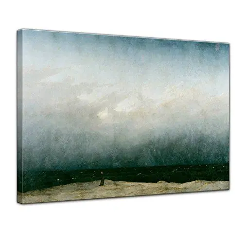 Produktbild: Bilderdepot24 Bild auf Leinwand | Caspar David Friedrich Der Mönch am Meer in 60x50 cm als Wandbild | Wand-deko Dekoration Wohnung alte Meister | 180809-60x50