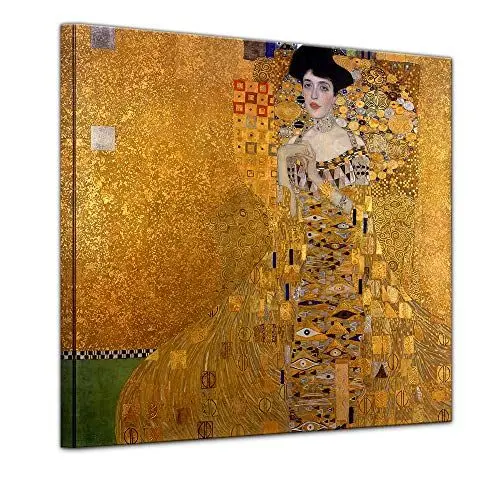 Produktbild: Bilderdepot24 Bild auf Leinwand | Gustav Klimt Adele Bloch Bauer I in 40x40 cm als Wandbild | Wand-deko Dekoration Wohnung alte Meister | 180934-40x40