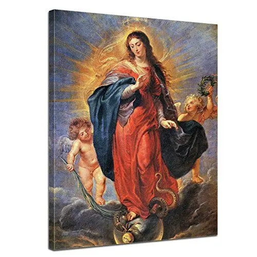 Produktbild: Bilderdepot24 Bild auf Leinwand | Peter Paul Rubens - Unbefleckte Empfängnis in 30x40 cm als Wandbild | Wand-deko Dekoration Wohnung alte Meister | NEU-180217-30x40-uem