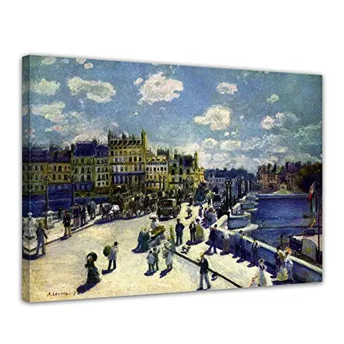 Produktbild: Bilderdepot24 Bild auf Leinwand | Pierre-Auguste Renoir Pont -Neuf in 40x30 cm als Wandbild | Wand-deko Dekoration Wohnung alte Meister | 180272-40x30