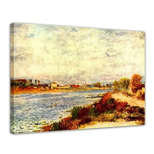 Produktbild: Bilderdepot24 Bild auf Leinwand | Pierre-Auguste Renoir Seine bei Argenteuil in 40x30 cm als Wandbild | Wand-deko Dekoration Wohnung alte Meister | 180273-40x30