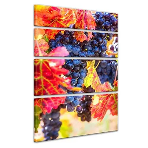 Produktbild: Bilderdepot24 Wandbild - Weinrebe 120x180 cm mehrteilig Großformat - aufgespannt auf einen Galerie Keilrahmen - Echtholz
