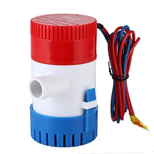 Produktbild: Bilgen Pumpe, Fydun Tauchboot Bilge Wasserpumpe 12V / 24V Marine Elektrische Bilgenpumpe für Teiche Pools Spas Silent Boat Caravan RV Tauchboot(12V)
