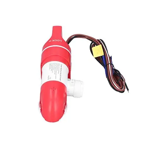 Produktbild: Bilgenpumpe für Boote, Niedrige Bilgenpumpe, Automatische 360-Grad-Bilgenpumpe, 12 V 1100 GPH Bilgenwasserpumpe für Boote, Bilgenpumpen für Boote, Bilgenpumpen-Kit, Bootszubehör