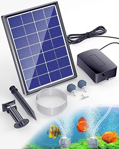Produktbild: Biling Teichbelüfter Solar, 3.5W Solar Teichbelüfter mit 2200mAh Akku Solar Sauerstoffpumpe für Teich Luftpumpe Aquarium Sauerstoff Teich, Solar-Teichbelüfter für die Wasserzirkulation im Garten