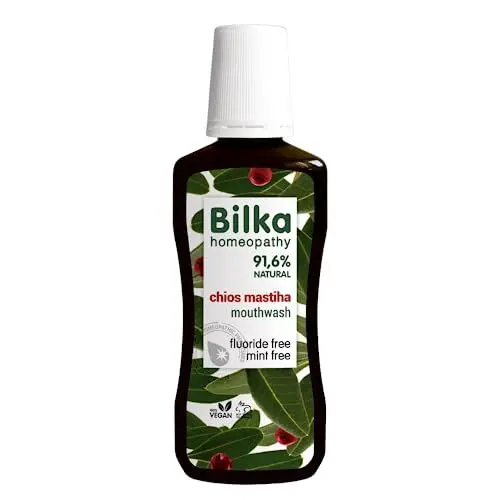 Produktbild: Bilka Homeopathy Chios Mastiha Mundspülung, Natürlicher Zahnfleischschutz Mundwasser mit Plaque Reduzierende Wirkung, Fluoridfrei, Mentholfrei, 250ml