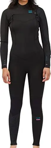 Produktbild: Billabong 4/3mm Synergy - Chest Zip Wetsuit for Women - Neoprenanzug mit Reißverschluss auf der Brust - Frauen - 10 - Schwarz