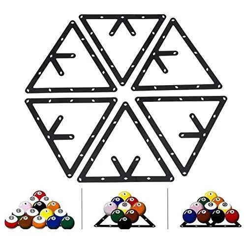Produktbild: Billard Zubehör, 6Pcs Billard Rack Billardträger Schwarz Dreieck Kugelhalter Bälle Ballhalter Positionierung Billardtisch Pool Queue Poolqueue Zubehör