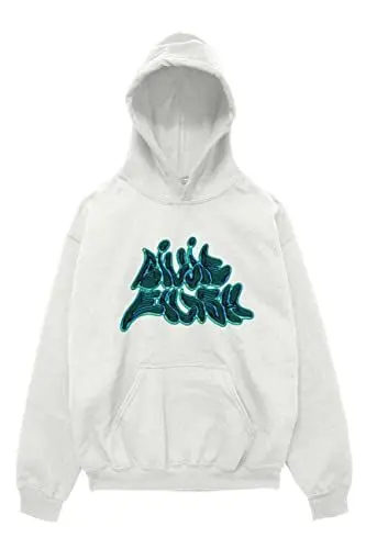Produktbild: Billie Eilish Kapuzenpullover Graffiti Logo Nue offiziell Unisex Weiß Pullover XXL