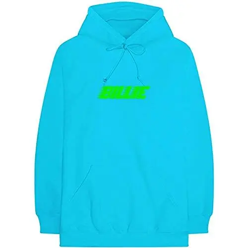 Produktbild: Billie Eilish Kapuzenpullover Thermal Photo Nue offiziell Herren Neon Blau