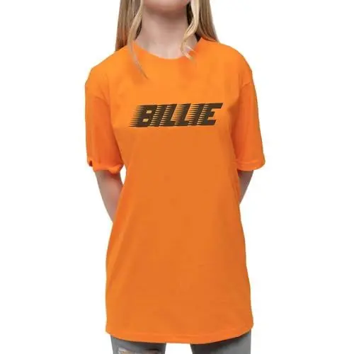 Produktbild: Billie Eilish Kids Tee: Racer Logo & Blohsh (Back Print) - 11 - 12 Years - Orange