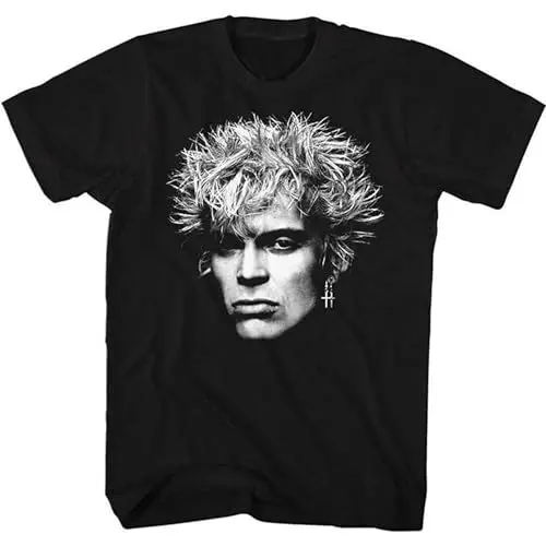 Produktbild: Billy Idol Bighead Adult Tops Pullover Men's Crewneck T-Shirt Short Sleeve Top Unisex Pure Cotton Tee Black M