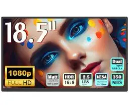 Produktbild: Bimawen Tragbarer Monitor 18,5 Zoll,1920x1080100% sRGB HDR FHD FreeSync, Dual HDMI USB Typ-C Monitor, PS4/Switch/PC/Mac/kompatibel