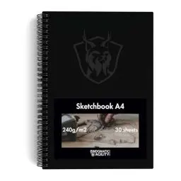 Produktbild: Bindomatic Agility Zeichenblock A4 – Skizzenbuch Premium mit Spiralbindung, 240g/m² Malblock & Sketchbook – Perfekt für Acryl, Tinte & Kohle – Hergestellt in Portugal, EU – 30 Blatt