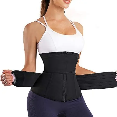 Produktbild: Bingrong Damen Bauchweggürtel Schwitzgürtel Fitness Sauna Gürtel Taille Trimmer Bauchgürtel Waist Trainer Verstellbarer Body Shaper Bauchweg Taillenformer