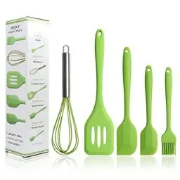 Produktbild: BINHAI Grünes Spatel Silikon Kochset Küchenutensilien - Spachtelbürsten Backölbürste Schneebesen Schlitzwender - Küchenutensilien Antihaft & Hitzebeständig zum Kochen Backen