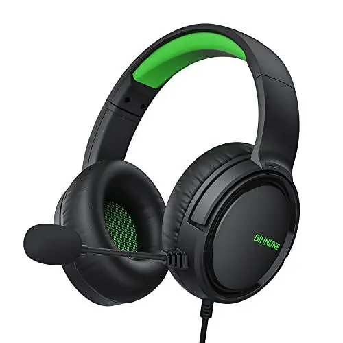 Produktbild: BINNUNE Xbox Headset, Gaming Headset mit Mikrofon für Xbox Series X|S Xbox One PS4 PS5 PC Switch, Gaming Kopfhörer mit Kabel und Mikrofon Noise Cancelling Headset Xbox, Grün