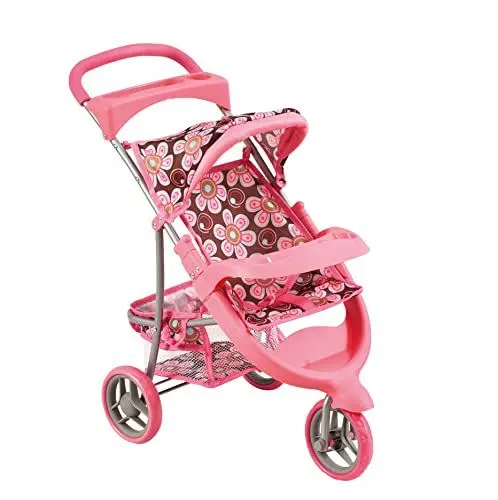 Produktbild: Bino Puppenwagen, Spielzeug für Kinder ab 3 Jahre, Kinderspielzeug (Kinderwagen Spielzeug aus pulverbeschichtetem 