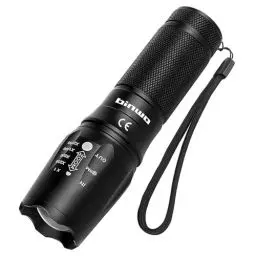 Produktbild: BINWO New Version 2500Lumen Extrem Hell LED Taschenlampe 5 Lichtmodi, Zoombar Taktische Wasserdicht Torch für Outdoor/Angeln/Wandern/Notfäll/Camping