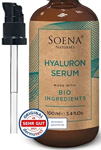 Produktbild: Bio Hyaluron Serum Hochdosiert - Beste Hyaluronsäure (Oligo) - 8-Fach Anti-Falten-Komplex- Mit 4 Hyalurongrößen - Frei von Alkohol & Parfüm 100ml - Hyaluronsäure Serum Made in Germany.