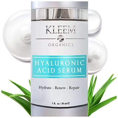 Produktbild: Hyaluronsäure Serum: Anti-Aging Feuchtigkeitsserum mit Hochkonzentrierter Hyaluronsäure und Aloe Vera – Reduziert Falten & Feine Linien – Strafft und Polstert die Haut auf – Vegan & Tierversuchsfrei