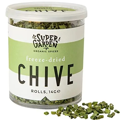 Produktbild: Super Garden Bio-Schnittlauch - Gefriergetrocknete Gewürzkräuter aus Europäischem Anbau - Natürlich & Glutenfrei - Lang haltbare Würzkräuter für Verschiedene Gerichte - 14g