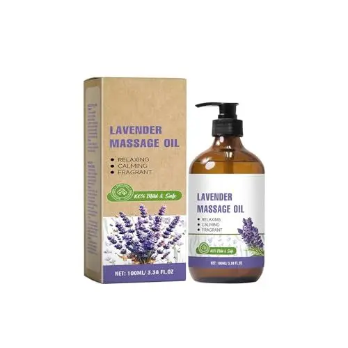 Produktbild: Bio Lavendel Körperöl - 100ml ätherisches Naturkosmetik Hautpflege Massageöl/Pflegeöl mit Lavendelöl, Mandelöl & Sesamöl zur Pflege und Entspannung mit angenehm beruhigendem Duft (100ml)