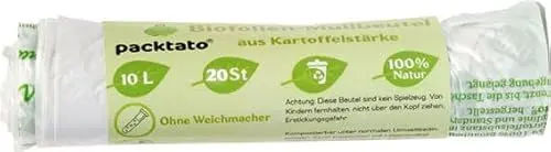 Produktbild: Bio Müllbeutel aus Kartoffelstärke10 Liter - 17 Rollen a 30 Beutel im Karton - 510 Beutel