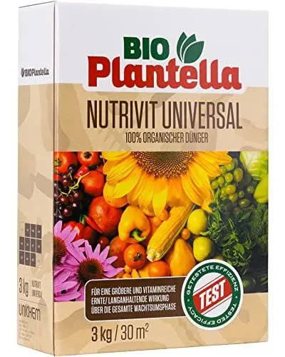 Produktbild: Bio Plantella Universaldünger 3 kg Organischer Dünger mit Langzeitwirkung. 100% biologischer Dünger für Obst, Gemüse und Zierpflanzen