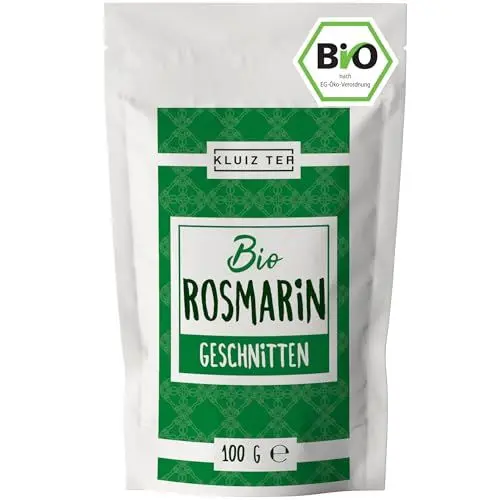 Produktbild: Bio Rosmarin getrocknet und geschnitten - 100 Gramm Rosmarin Tee by KLUIZ