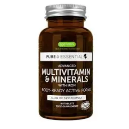 Produktbild: Bioaktiver Multivitamin & Mineralkomplex mit extra Eisen, Folsäure als Folat, Zink, Selen & Vitamin D3, ideal für Frauen, vegan, 60 Tabletten, von Igennus