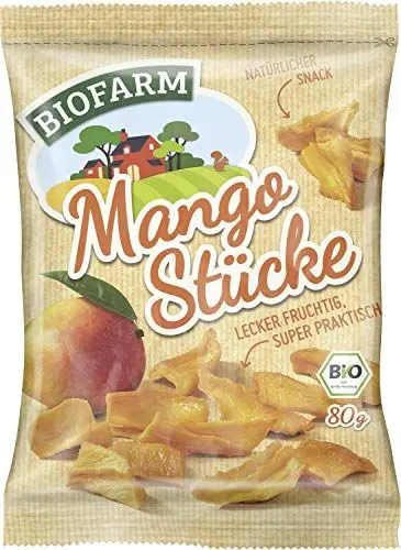 Produktbild: Biofarm Kluth Mangostücke, vegan, 80 g