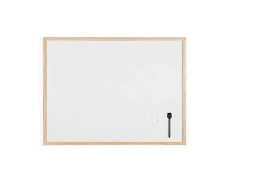 Produktbild: Bi-Office Budget Whiteboard mit Holzrahmen, magnetisch, 5 Größen wählbar, 80 x 60 cm