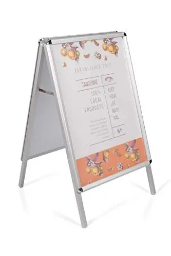 Produktbild: Bi-Office DKT70303032 Aluminium Poster Frame Klappaufsteller mit Rahmen