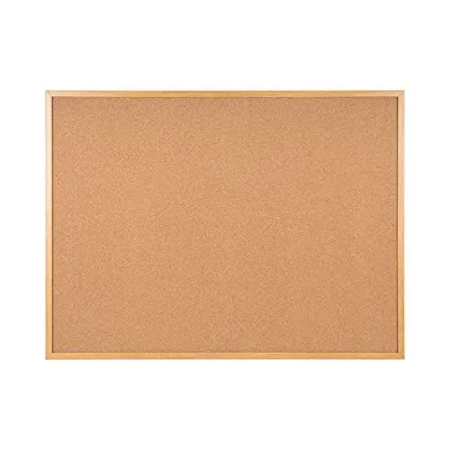 Produktbild: Bi-Office Earth - Korktafel mit Executive MDF Rahmen, Eichen, Umweltfreundliche Pinnwand mit Naturkorkschicht, 120 x 90 cm