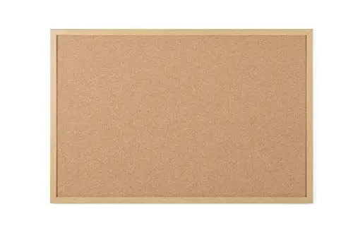 Produktbild: Bi-Office Earth - Korktafel mit Executive MDF Rahmen, Eichen, Umweltfreundliche Pinnwand mit Naturkorkschicht, 90 x 60 cm