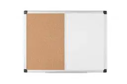 Produktbild: Bi-Office Maya Kombitafel, Halb Magnetisches Whiteboard, Halb Kork-Pinnwand, Aluminiumrahmen, 60 x 45 cm