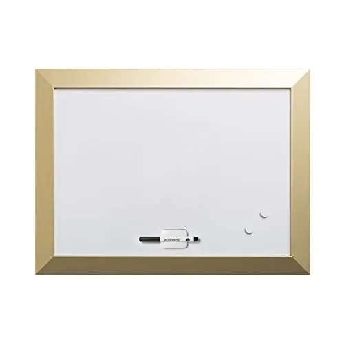Produktbild: Bi-Office, Whiteboard Kamashi, magnetisch, trocken abwischbar, Gold MDF-Rahmen, 60x45cm