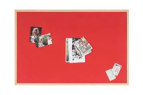 Produktbild: Bi-Office doppelseitige Pinnwand, Kork oder roter Filz, 90 x 60 cm, beidseitig nutzbar