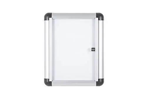 Produktbild: Bi-Office-Vitrine für den Innenbereich mit zusätzlichem, abschließbarem magnetischem Whiteboard, Größe: 306 x 376 mm - 1xA4