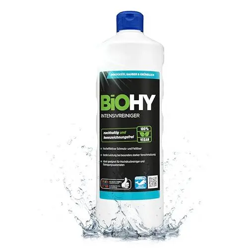 Produktbild: BiOHY Intensivreiniger Universal (1l Flasche) | Hocheffektiver Industriereiniger | ideal für Hochdruckreiniger | Fugenreiniger |Bio Konzentrat für Fliesen & Holzböden | EXTRA STARK & nachhaltig
