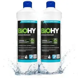 Produktbild: BiOHY Intensivreiniger Universal (2 x 1 liter) | Hocheffektiver Industriereiniger | ideal für Hochdruckreiniger | Fugenreiniger |Bio Konzentrat für Fliesen & Holzböden | EXTRA STARK & nachhaltig