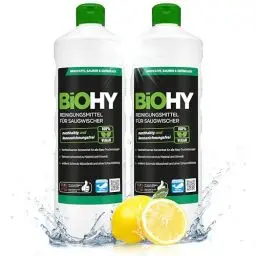 Produktbild: BiOHY Reinigungsmittel für Saugwischer mit Frischeduft (2 x 1 liter) | 1:200 Konzentrat für alle Nass-Trockensauger | ideal für Fliesen, PVC, Parkett, Laminat & Teppich | streifenfreier Glanz