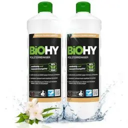 Produktbild: BiOHY Spezial Polsterreiniger (2 x 1 liter) | Konzentrat für Sofas, Polstermöbel, Teppiche & Textilien | für Nasssauger & Waschsauger | Fleckentferner | effektiver Textilerfrischer