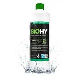 Produktbild: BiOHY Ultraschallreiniger (1l Flasche) | intensive und materialschonende Reinigung von Dentalprodukten, Gold, Münzen und Schmuck | KONZENTRAT für Ultraschallbad | streifenfreier Glanz