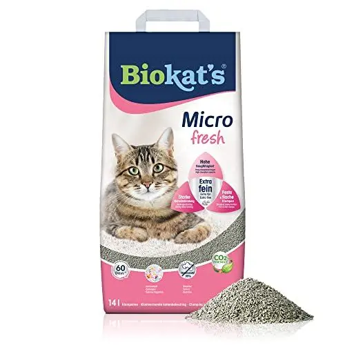 Produktbild: Biokat's Micro fresh Katzenstreu mit Sommer-Duft - Klumpstreu aus Bentonit mit extra feiner Körnung für hohe Ergiebigkeit - 1 Sack (1 x 14 L)