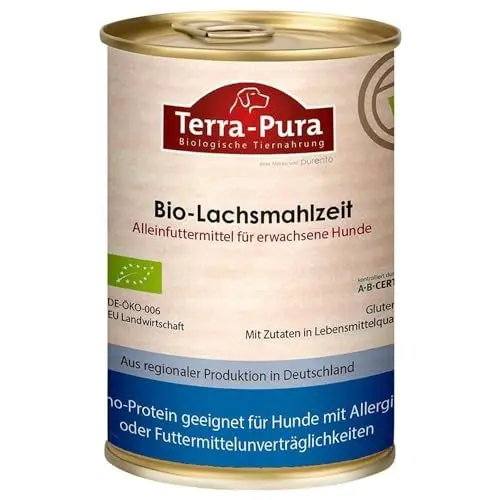 Produktbild: Bio-Lachsmahlzeit, Nassfutter für Hunde, 385 g