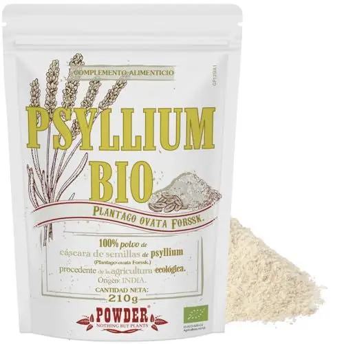 Produktbild: BIOLOGISCHE PSYLLIUM PULVER * 30 Portionen / 210 g * Zufuhr von natürlichen Ballaststoffen
