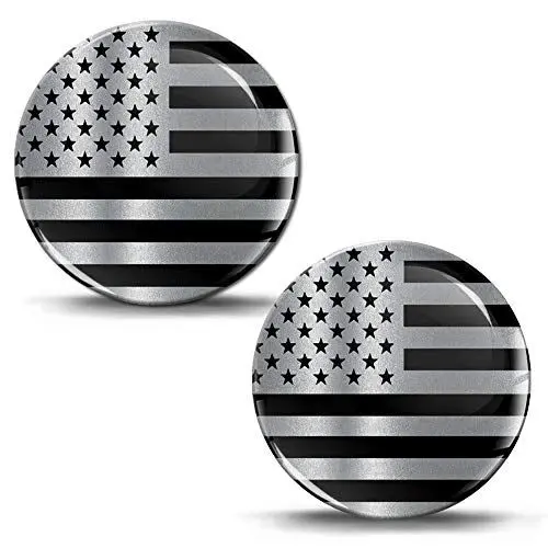 Produktbild: Biomar Labs 2 x Aufkleber 3D Gel Silikon USA Flagge Fahne Silber Aufkleber Autoaufkleber Auto Motorrad Fahrrad Fenster Handy Laptop PC Tablet Tür KS 217